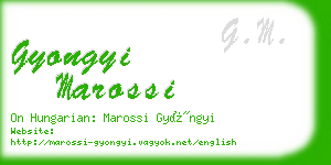 gyongyi marossi business card